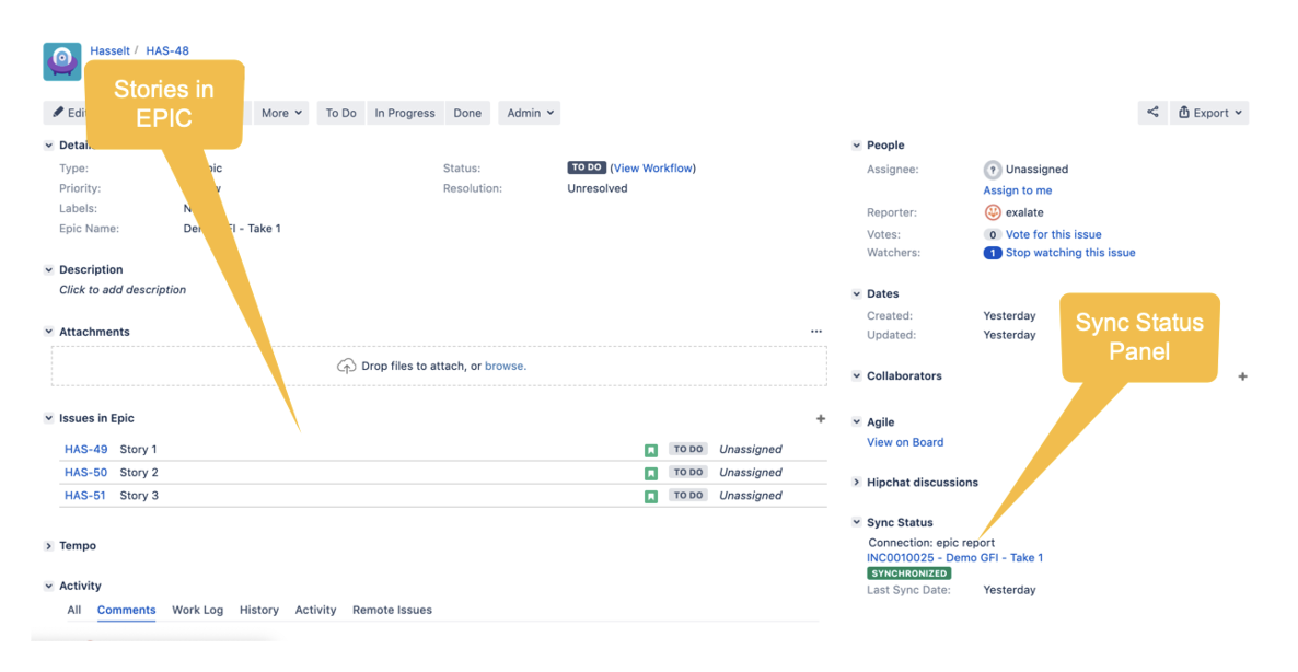 Sync agile properties between Jira and ServiceNow